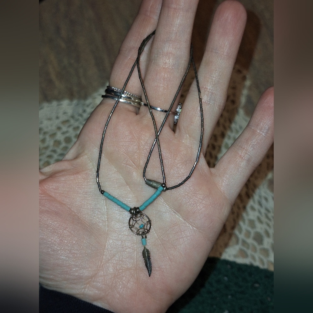 Vintage Sterling Silver Dream Catcher Necklace - Picture 11 of 11
